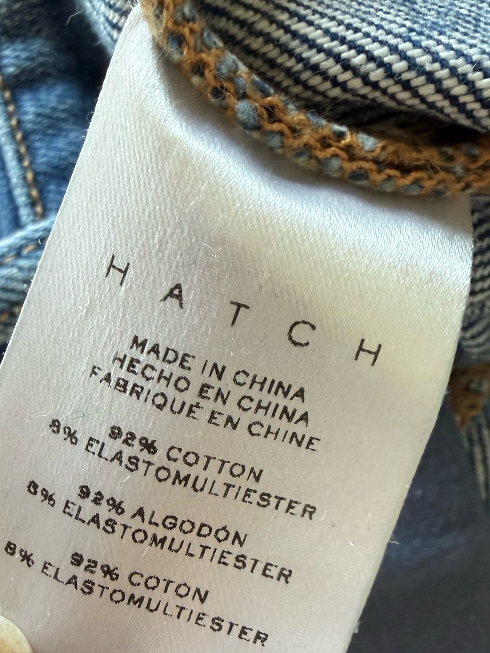Hatch Under the Bump Crop Maternity Jean  Blue Denim Women’s Size 28 - Picture 14 of 14